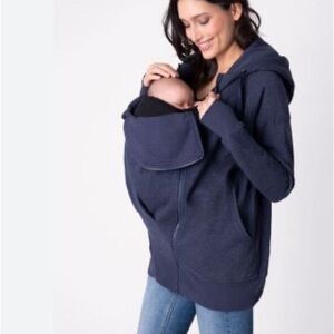 Seraphine Navy Blue Maternity Hoodie